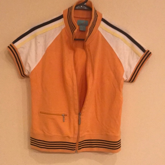 Orange with side stripe jogging suit - Picture 4 of 7